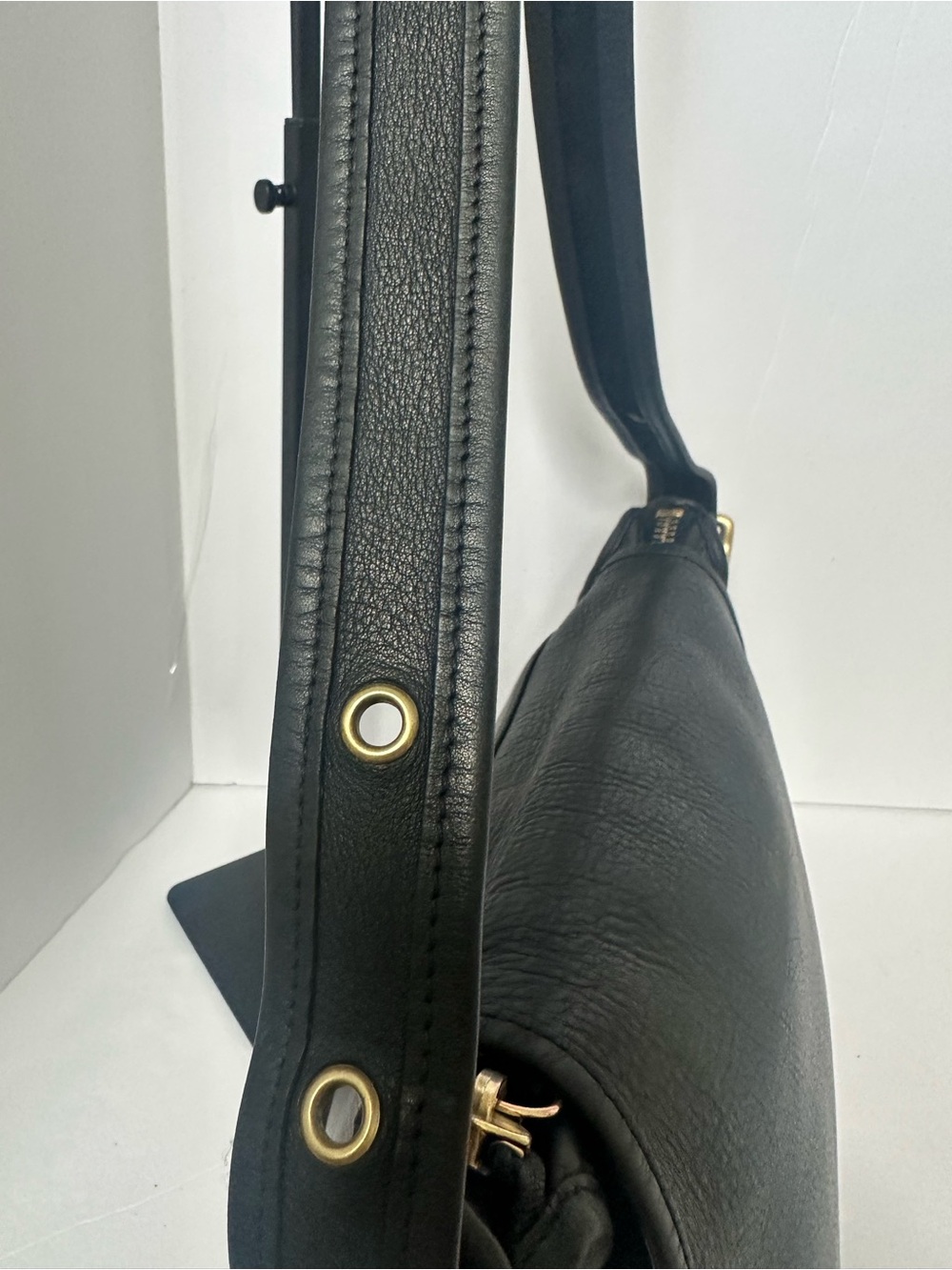 Vintage Coach Patricia’s Legacy Saddle Bag 90’s Black Leather 9951 Flap EUC - Picture 4 of 17
